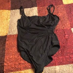 Bkack Miraclesuit Swim Suit.